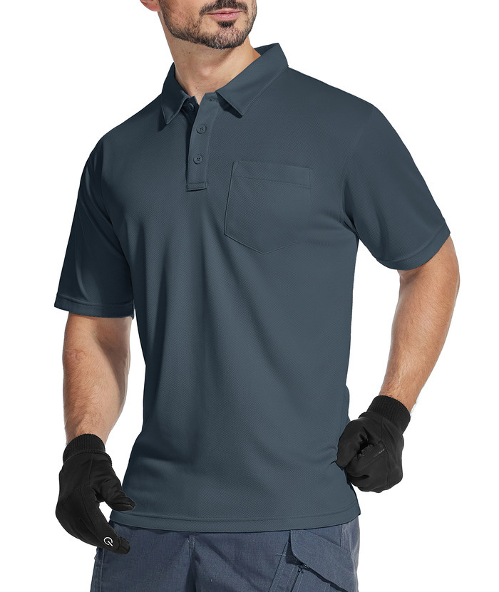 ZITY Men's Moisture Wicking Pocket Micro Mesh Performance Polo Shirt-ZPK008913 | Zitysports