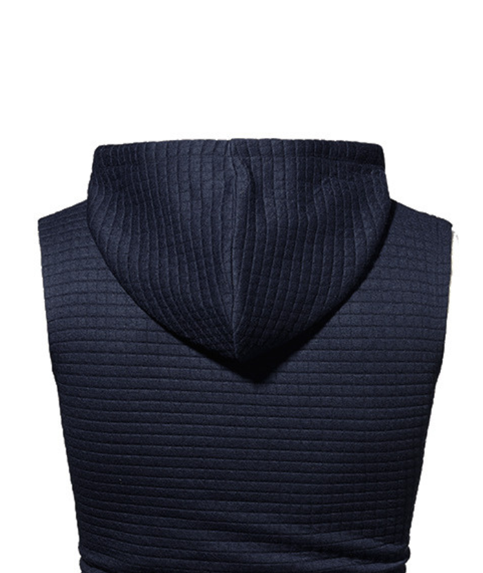 ZITY Men's Plus Size  Solid Color Sleeveless Hoodie-DUMMG05201|Zitysports