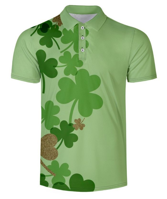 ZITY Men's Saint Patricks Day Slim Fit Polo Shirt-DUMPO06067