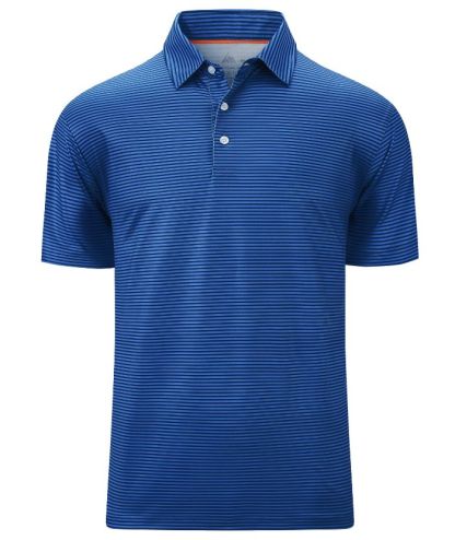 ZITY Men's Button Up Stripe Polo Shirt-CFMPO00062