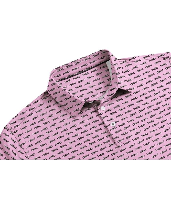ZITY Men's Button Up Slim Fit Printed Polo Shirt-CUMPO05195