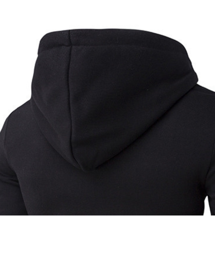 ZITY Men's Long Sleeve Solid Color Fleece Kangaroo Pocket Hoodie-DUMFH04879 | Zitysports