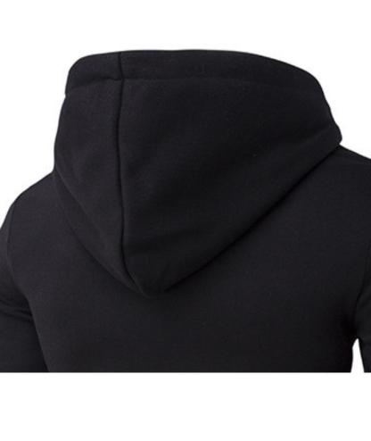 ZITY Men's Long Sleeve Solid Color Fleece Kangaroo Pocket Hoodie-DUMFH04879 | Zitysports