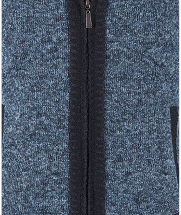 ZITY Men's Knitted Long Sleeve Full Zip Up Plus Size Casual Hoodie-DUMSW05059|Zitysports