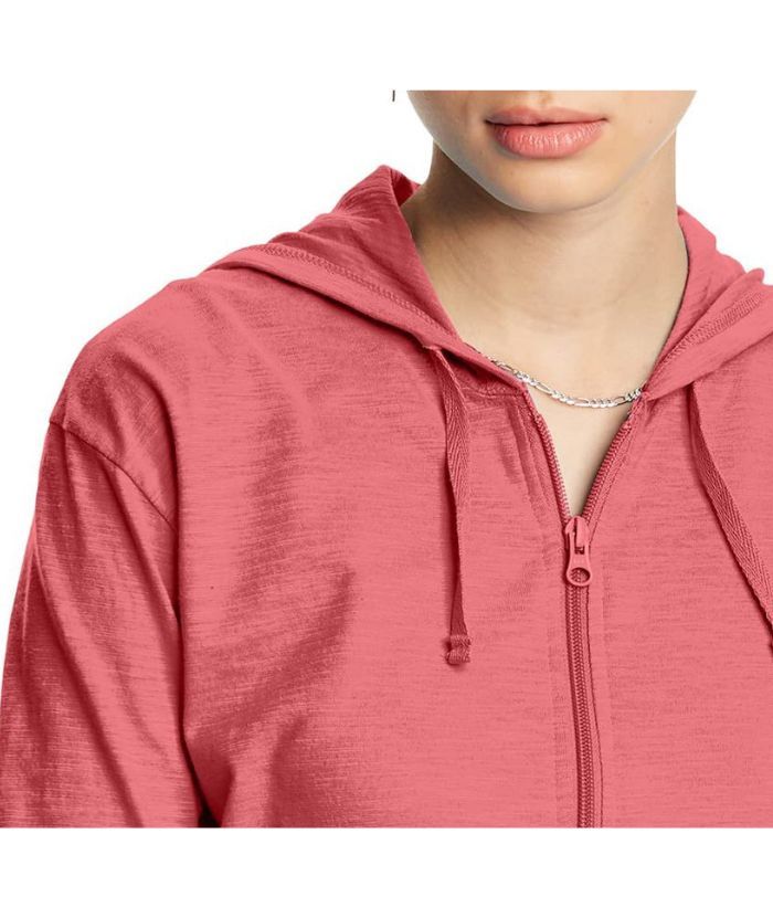 ZITY Women's Light Weight Long Sleeve Full Zipper Casual Hoodie-DUWHD04912|Zitysports