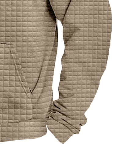 ZITY Men's Trendy Fashion Waffle Knit Sweatshirt Hoodie-DUMFH04886|Zitysports