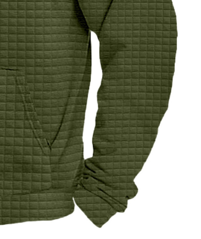 ZITY Men's Trendy Fashion Waffle Knit Sweatshirt Hoodie-DUMFH04886|Zitysports