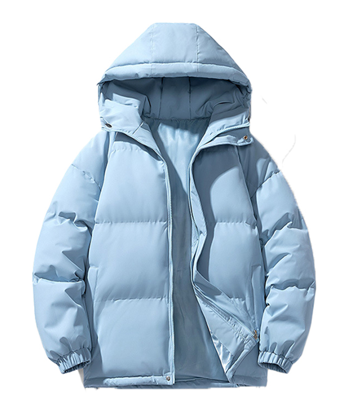 ZITY Men's Full Zipper Solid Color Puffer Jacket-DUMCO05528