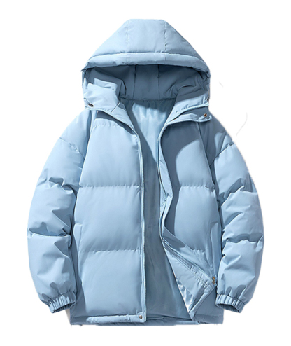 ZITY Men's Full Zipper Solid Color Puffer Jacket-DUMCO05528