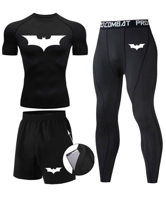 ZITY Men's Dri Fit Three Piece Compression Suit-DUMTR05987