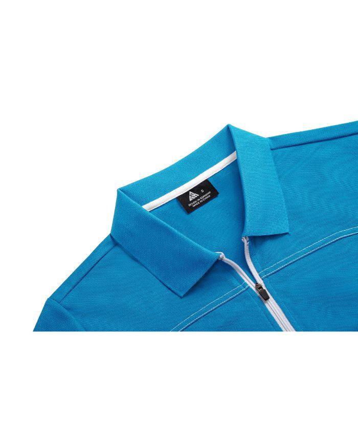 ZITY Women's Quarter Zip Slim Fit Solid Color Polo Shirt-CUWPO01996