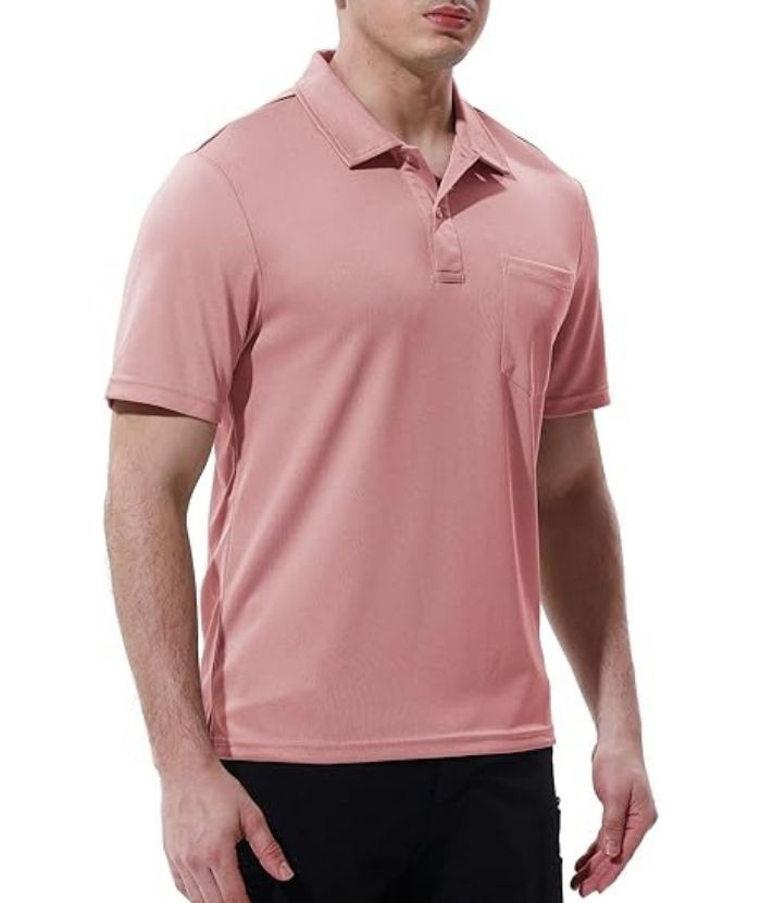 ZITY Men's Button Up Quick Dri Casual Polo Shirt-CEMPO03494