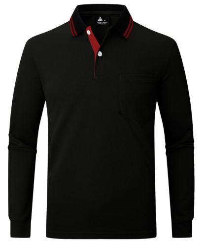 ZITY Men's Dri Fit Long Sleeve Golf Polo Shirt-CEMLP06139