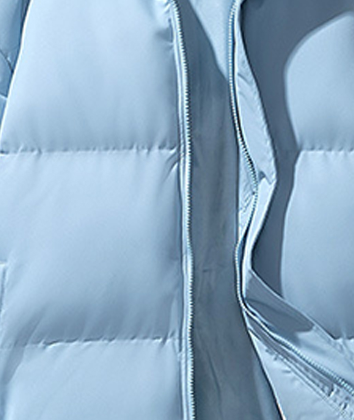 ZITY Men's Full Zipper Solid Color Puffer Jacket-DUMCO05528