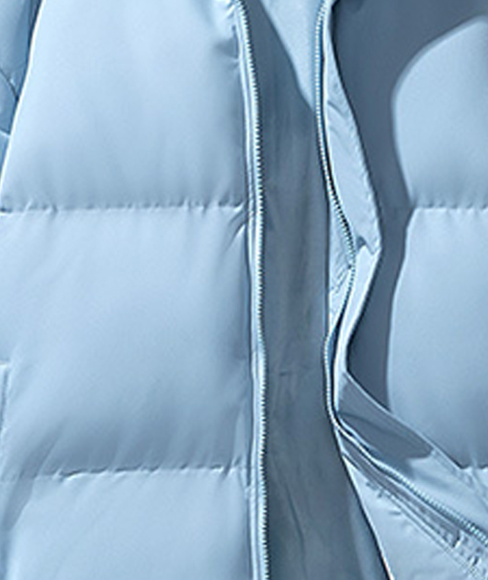 ZITY Men's Full Zipper Solid Color Puffer Jacket-DUMCO05528