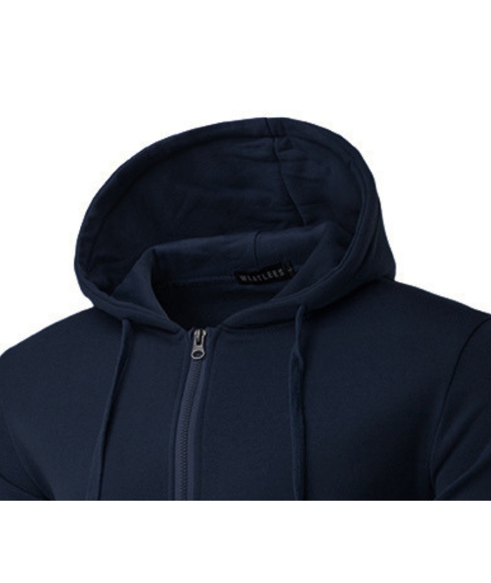 ZITY Men's Long Sleeve Solid Color Fleece Kangaroo Pocket Hoodie-DUMFH04879 | Zitysports