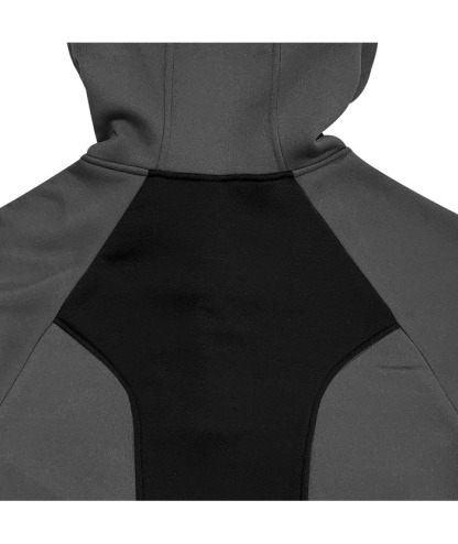 Men's Slim Fit Hiking Hoodie Long Sleeved Half Zip Block Jacket-DUMFH04892 | Zitysports