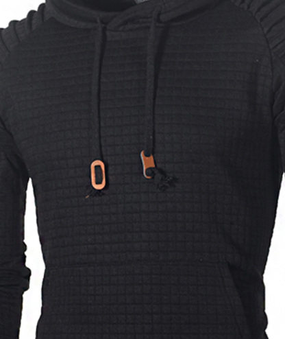 ZITY Men's Fashion Solid Color Casual Slim Fit with Kangaroo Pocket Hoodie-DUMFH05019|Zitysports