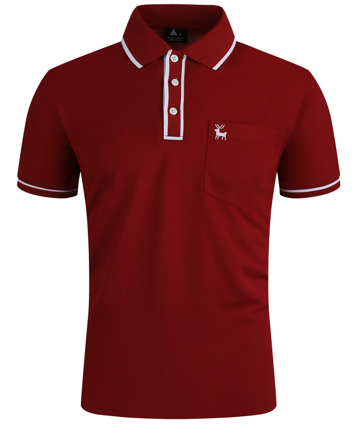 ZITY Men's Casual Slim Fit Performance Polo Shirt-CUMPO01729 