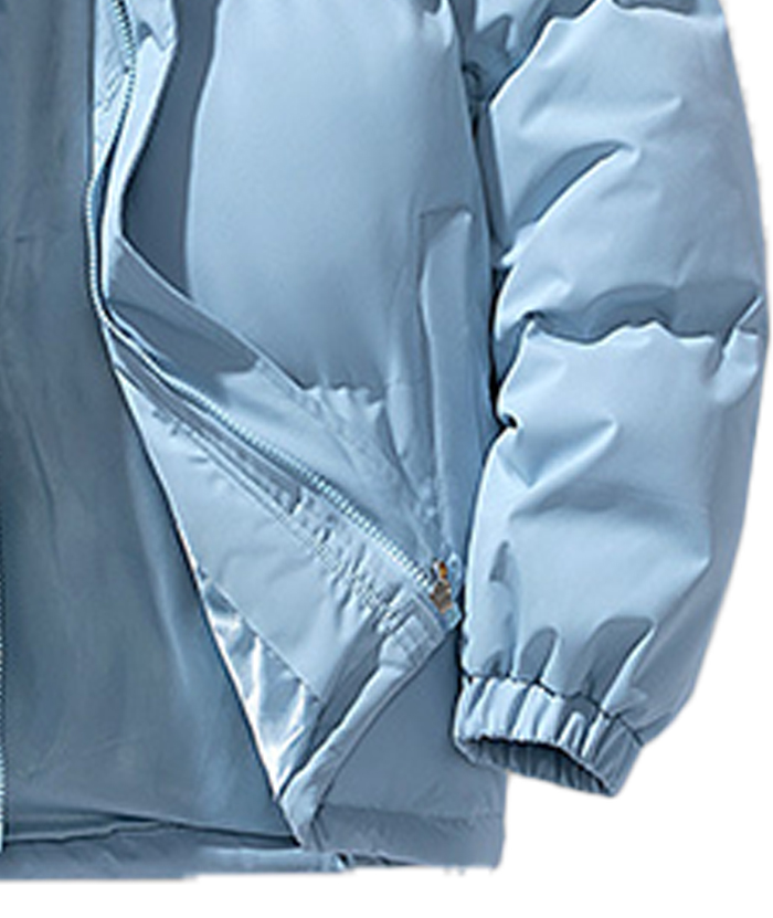 ZITY Men's Full Zipper Solid Color Puffer Jacket-DUMCO05528