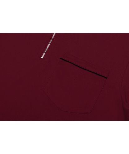 ZITY Men's Quarter Zip Slim Fit Polo Shirt-ZPK008403
