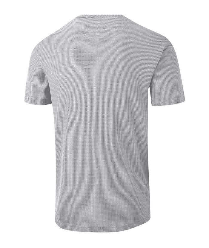 ZITY Men's Slim Fit Button Up Summer T-Shirt-CUMSS01786