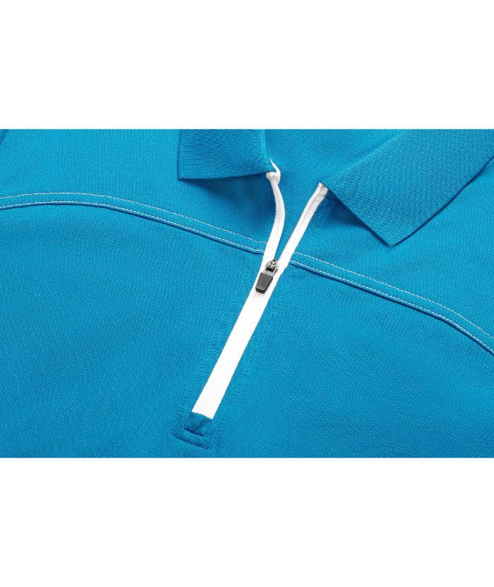 ZITY Women's Quarter Zip Slim Fit Solid Color Polo Shirt-CUWPO01996