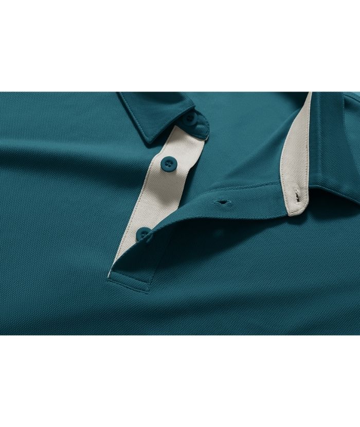 ZITY Men's Button Up Slim Fit Polo Shirt-CUMPO05188