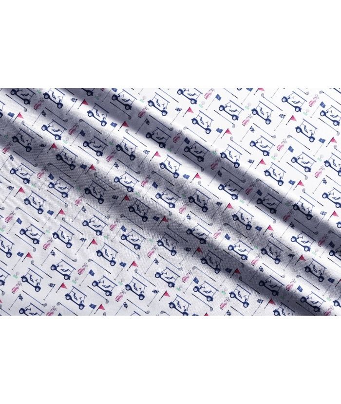 ZITY Men's Button Up Dri Fit Printed Polo Shirt-CUMPO05527
