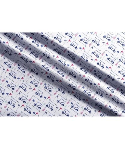 ZITY Men's Button Up Dri Fit Printed Polo Shirt-CUMPO05527