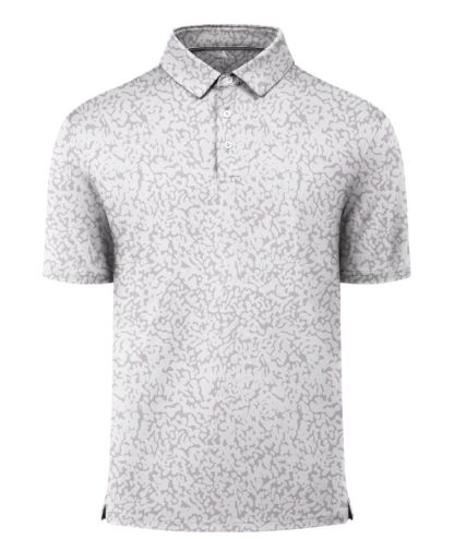 ZITY Men's Button Up Slim Fit Printed Golf Polo Shirt-CUMPO05552