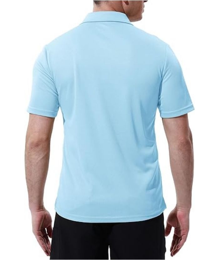 ZITY Men's Button Up Quick Dri Casual Polo Shirt-CEMPO03494