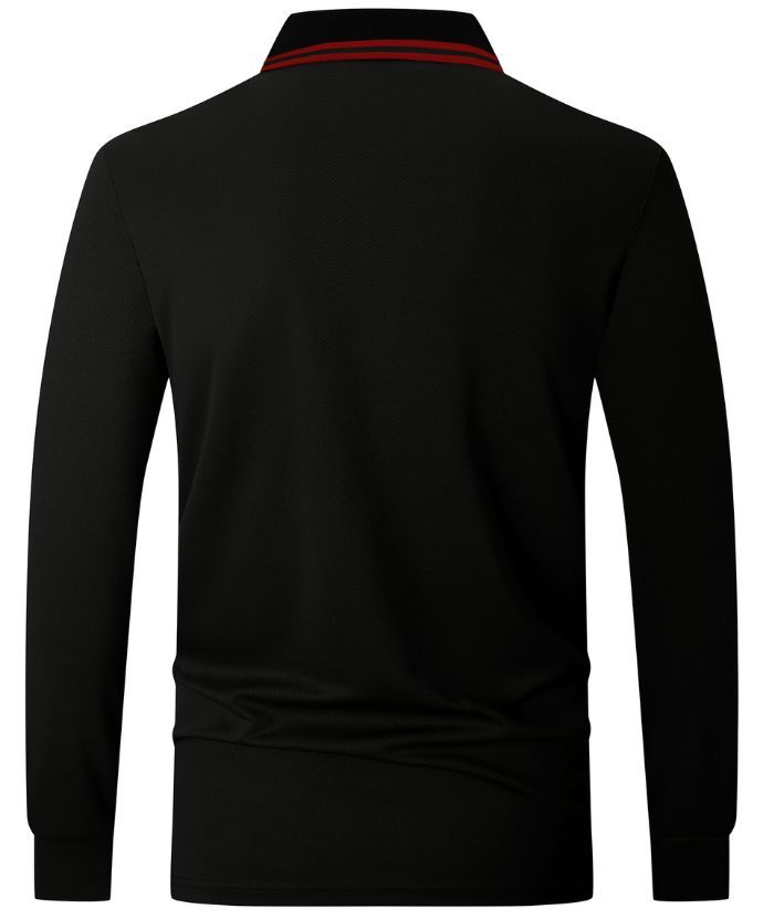 ZITY Men's Dri Fit Long Sleeve Golf Polo Shirt-CEMLP06139