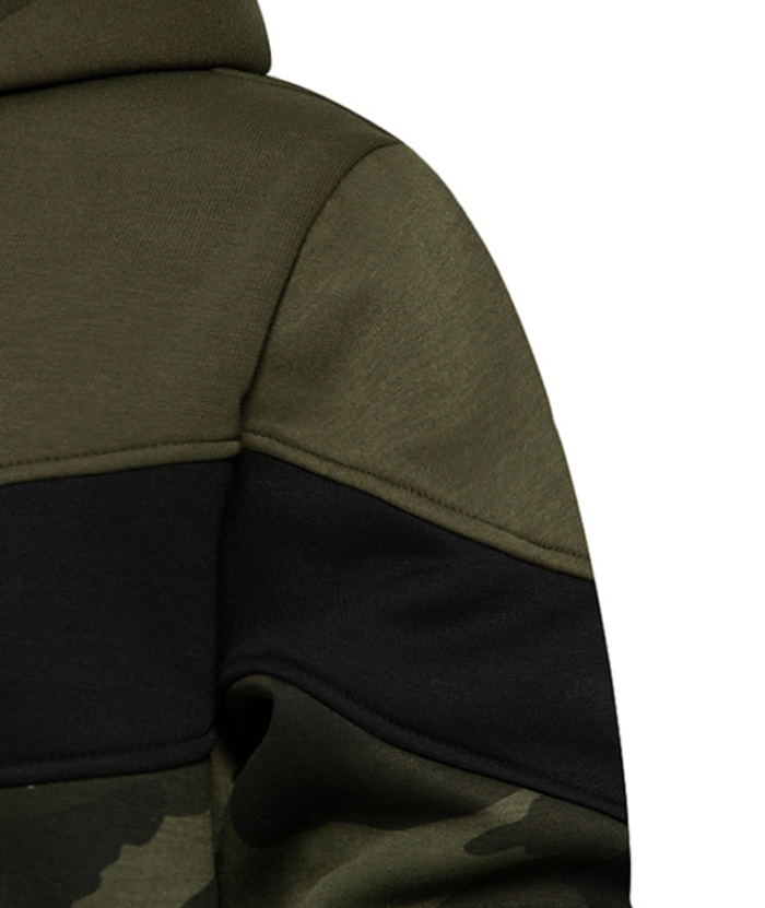 ZITY Men's Color Blocking Contrast Hooded Casual Sports Hoodie-DUMFH04839 | Zitysports