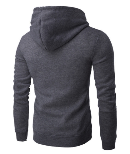 ZITY Men's Long Sleeve Solid Color Fleece Kangaroo Pocket Hoodie-DUMFH04879 | Zitysports