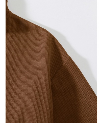 ZITY Men's Stand Collar Solid Color Long Sleeve Sweatshirt-DUMHD04896 | Zitysports