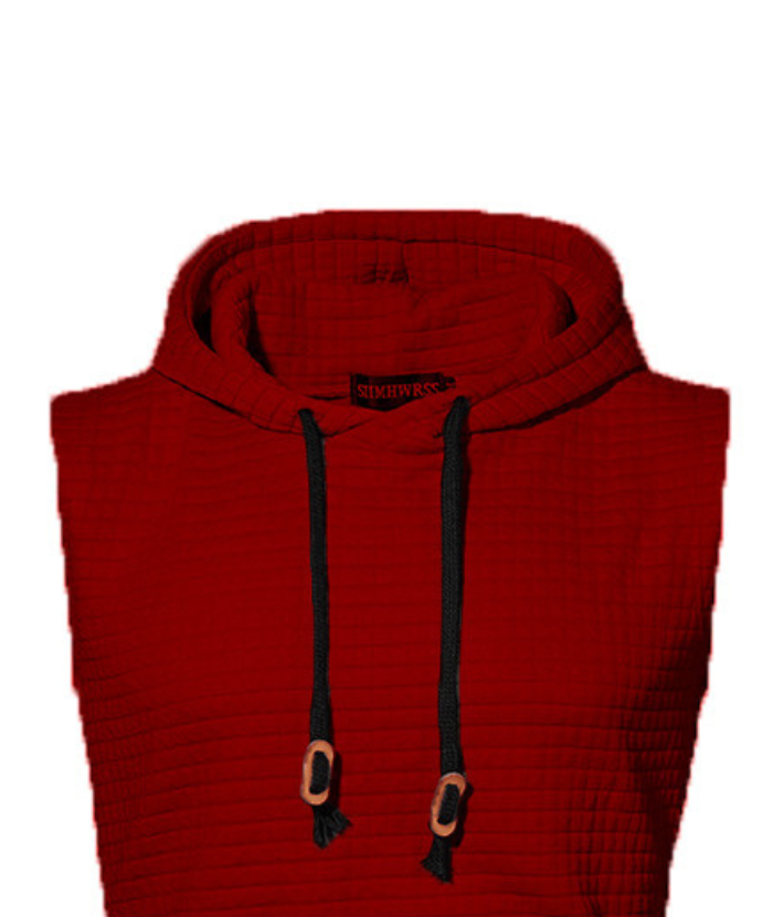 ZITY Men's Plus Size  Solid Color Sleeveless Hoodie-DUMMG05201|Zitysports