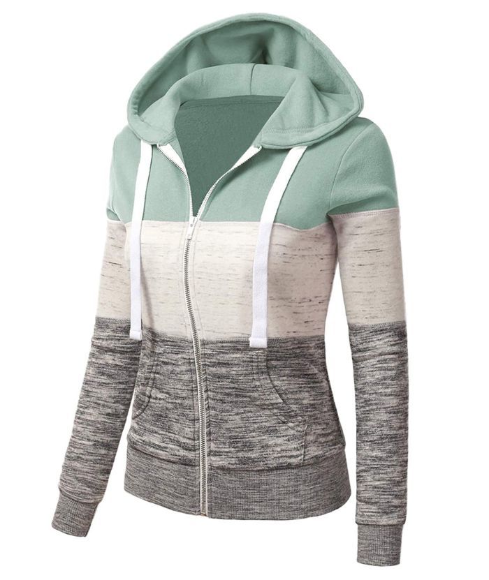 ZITY Women's Lightweight Warm Long Sleeve with Kangaroo Pocket Hoodie-DUWFH04933|Zitysports