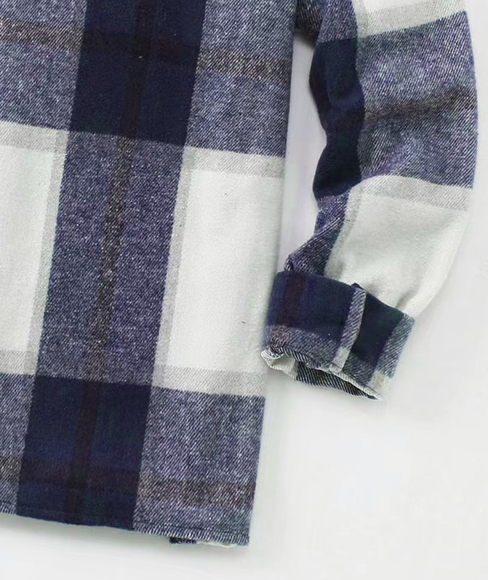 ZITY Men's Button-Up Slim Fit Plaid Flannel Shirt-DUMLT05330|Zitysports