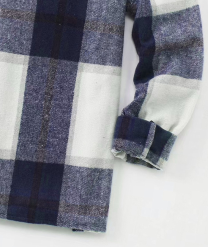 ZITY Men's Button-Up Slim Fit Plaid Flannel Shirt-DUMLT05330|Zitysports