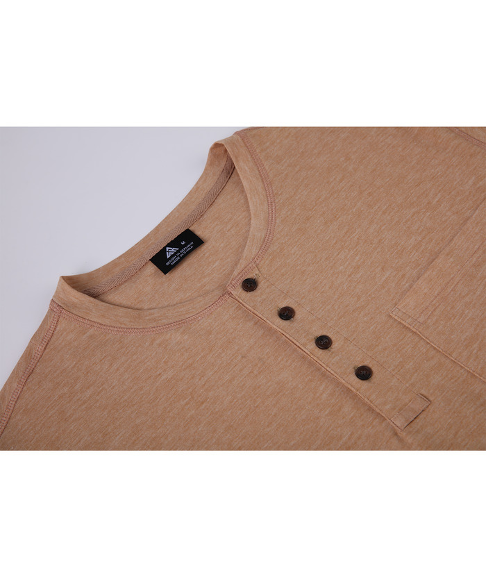 ZITY Men's Slim Fit Button Up Chest Pocket T-Shirt-CUMSS01983