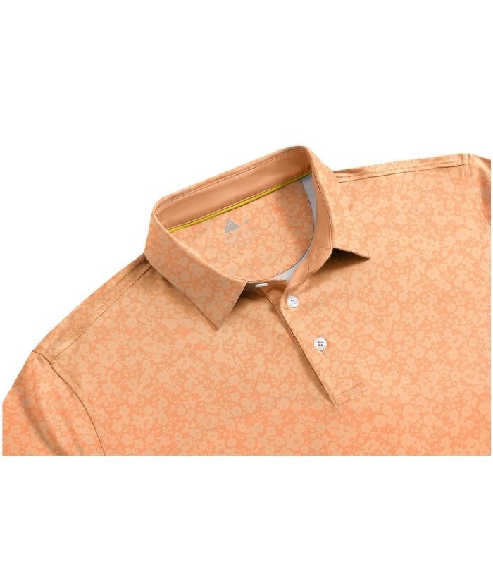 ZITY Men's Button Up Slim Fit Printed Polo Shirt-CUMPO05189