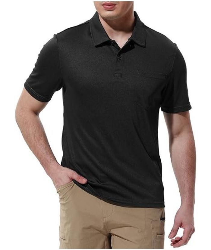 ZITY Men's Button Up Quick Dri Casual Polo Shirt-CEMPO03494