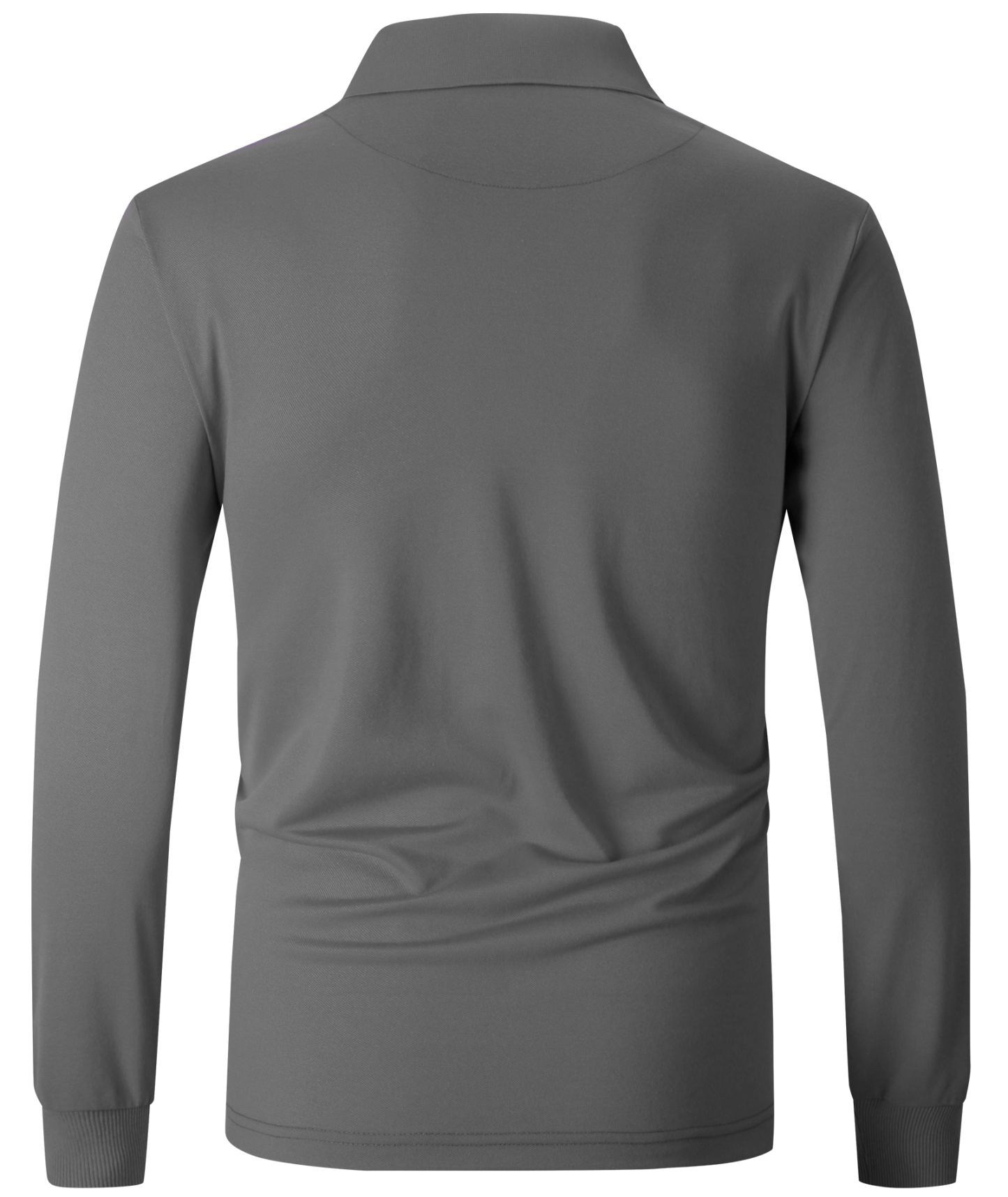 ZITY Men's Button Up Dri Fit Long Sleeve Polo Shirt-CFMPO00095