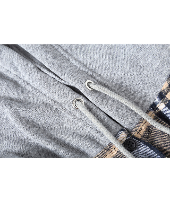 ZITY Men's Plaid Hooded Long Sleeve Button Down Flannel Shirt-ZPK000014 | Zitysports