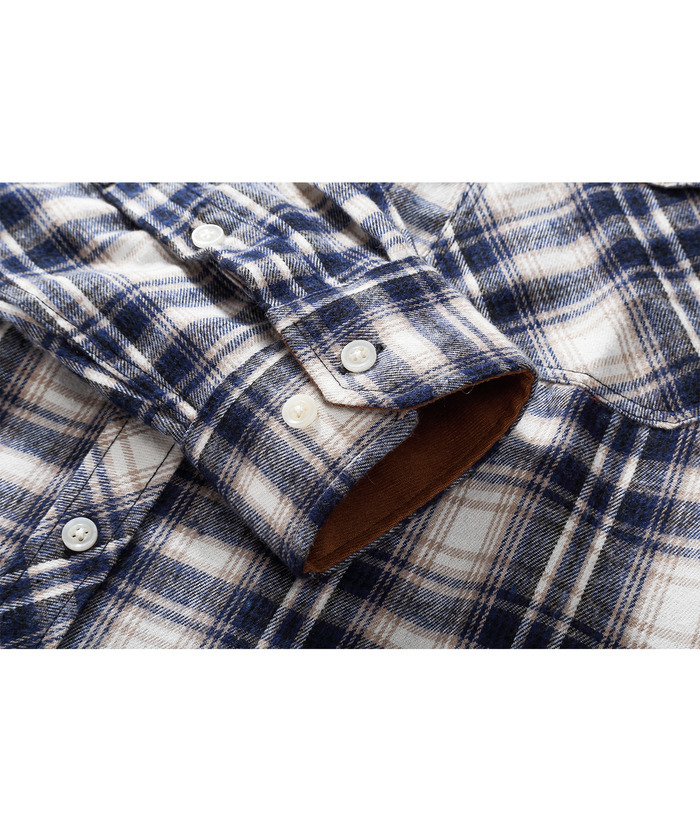 ZITY Men's Plaid Button Up Shirt with Flap Pocket Spring Fall Top-ZPK006565 | Zitysports