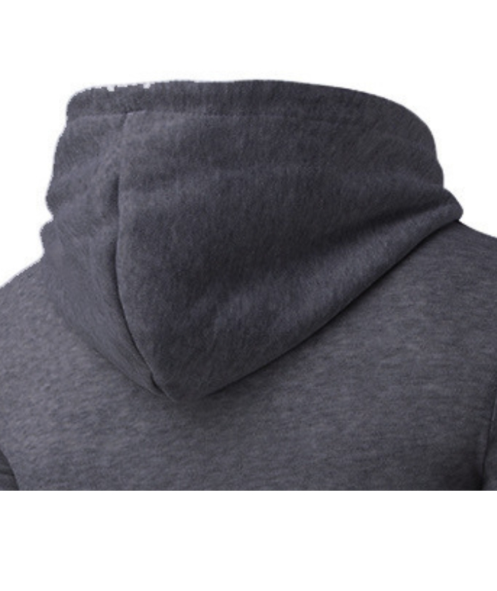 ZITY Men's Long Sleeve Solid Color Fleece Kangaroo Pocket Hoodie-DUMFH04879 | Zitysports