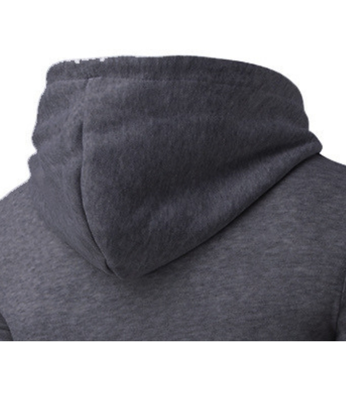 ZITY Men's Long Sleeve Solid Color Fleece Kangaroo Pocket Hoodie-DUMFH04879 | Zitysports