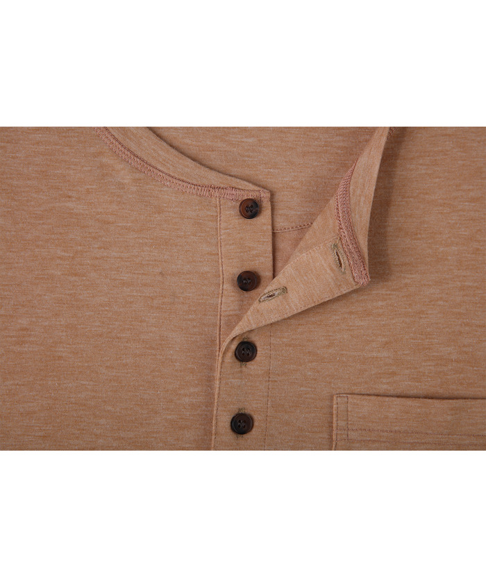 ZITY Men's Slim Fit Button Up Chest Pocket T-Shirt-CUMSS01983