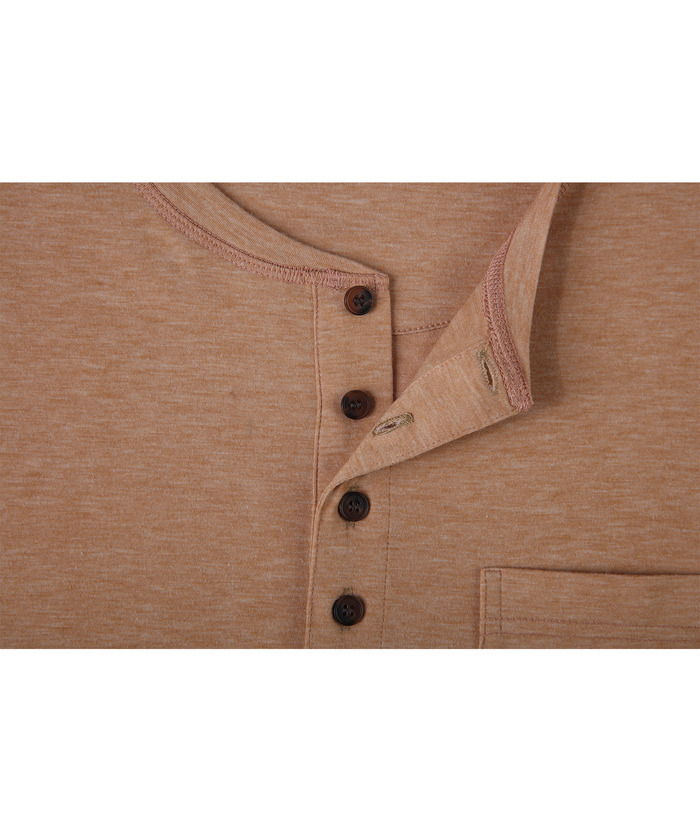 ZITY Men's Slim Fit Button Up Chest Pocket T-Shirt-CUMSS01983